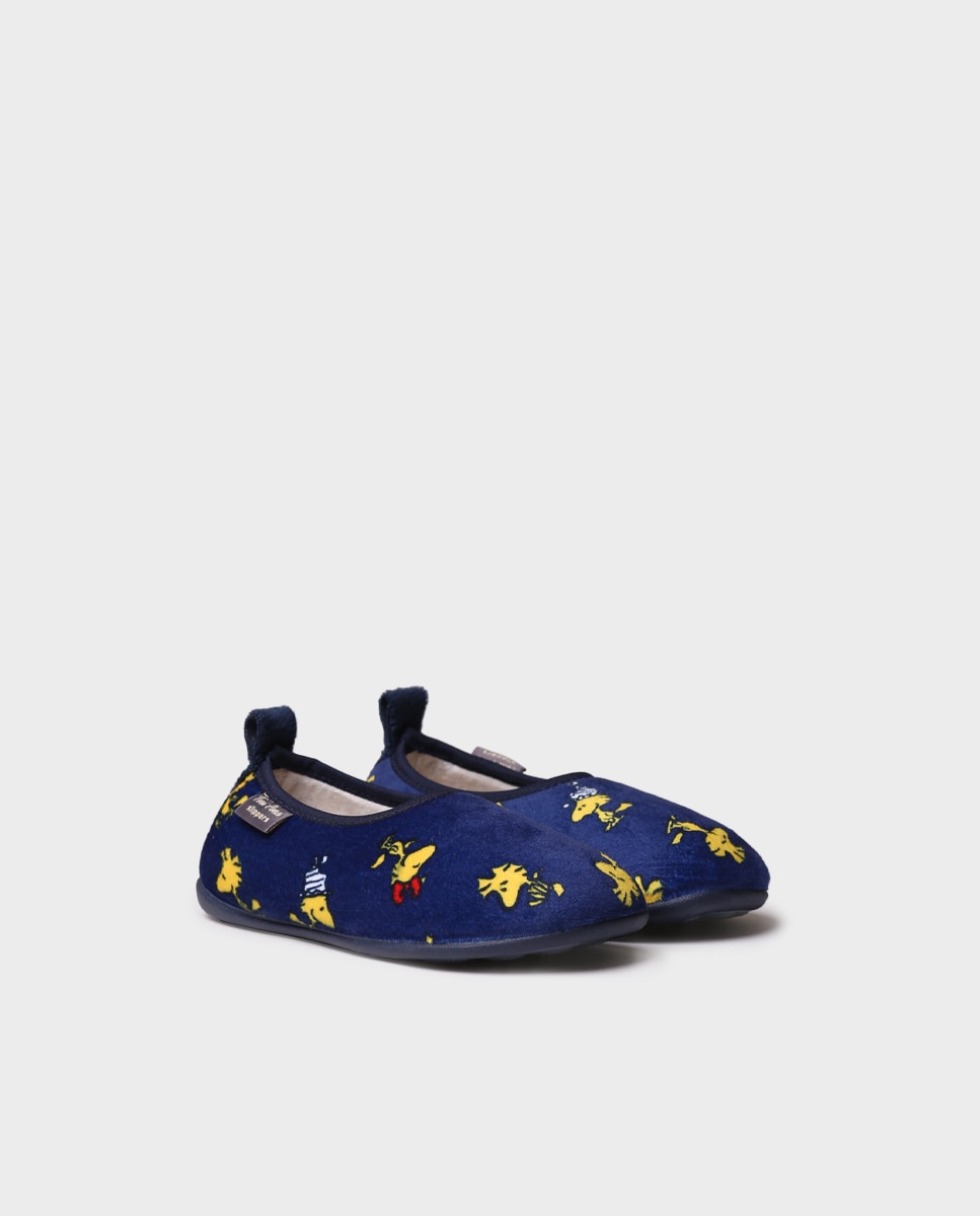 Zapatillas de casa de niños de pelo suave de snoopy - Toni Pons - Azul marino Azul marino-2