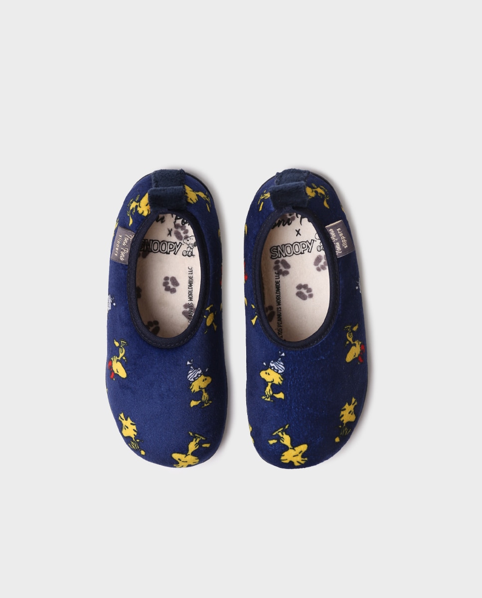 Zapatillas de casa de niños de pelo suave de snoopy - Toni Pons - Azul marino Azul marino-3