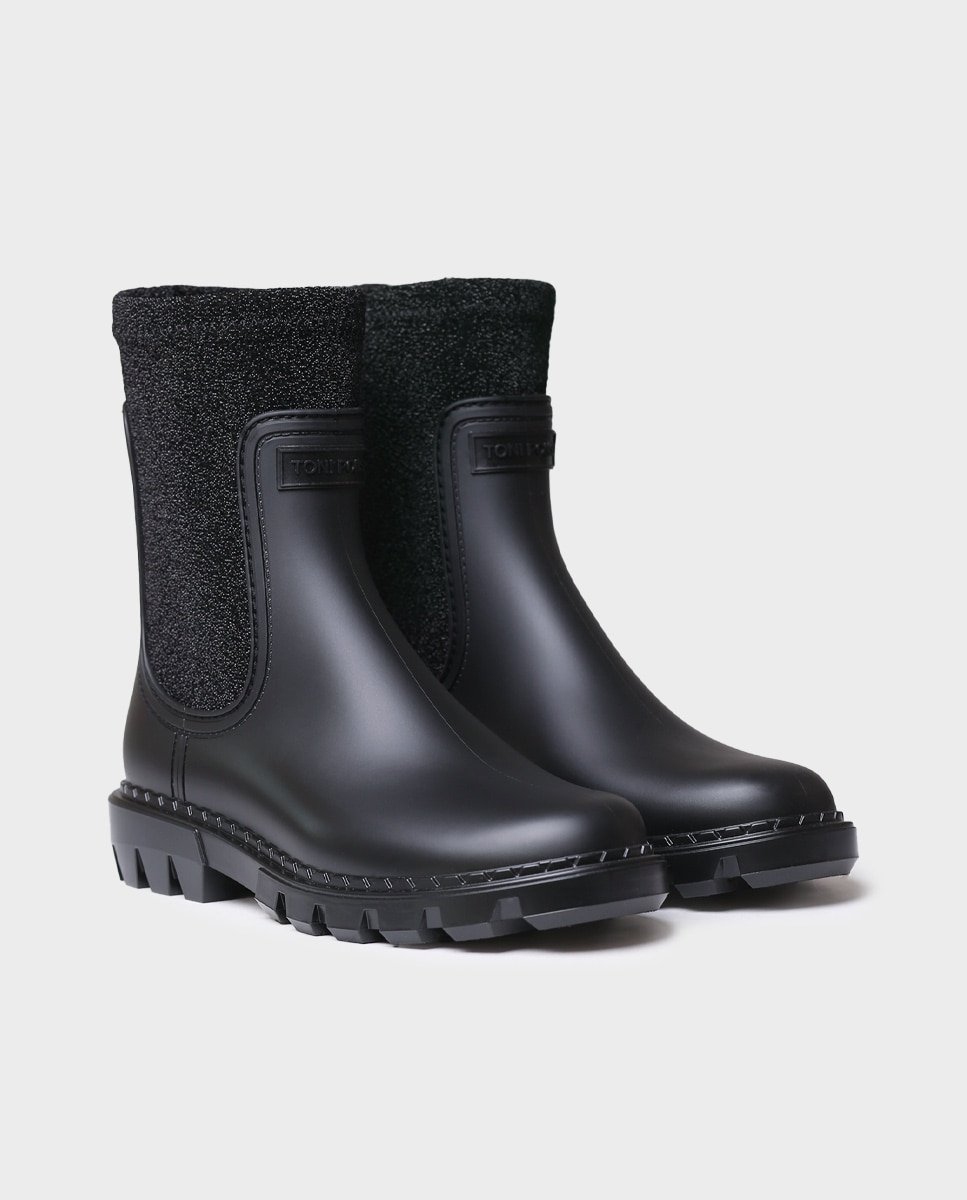 Botines de agua de mujer de goma con elásticos - Toni Pons - Negro Negro-4