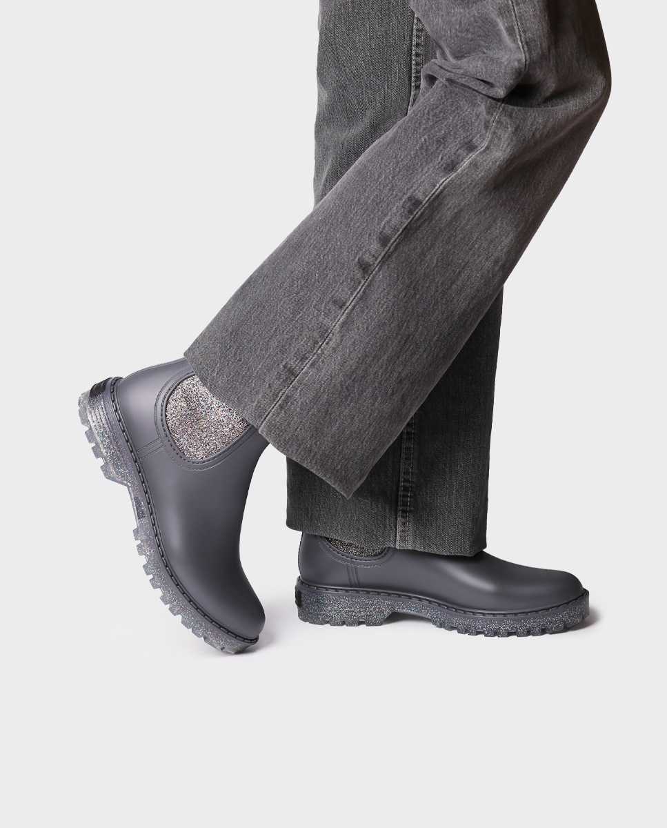Botines de agua de mujer de goma con elásticos - Toni Pons - Gris Gris-4
