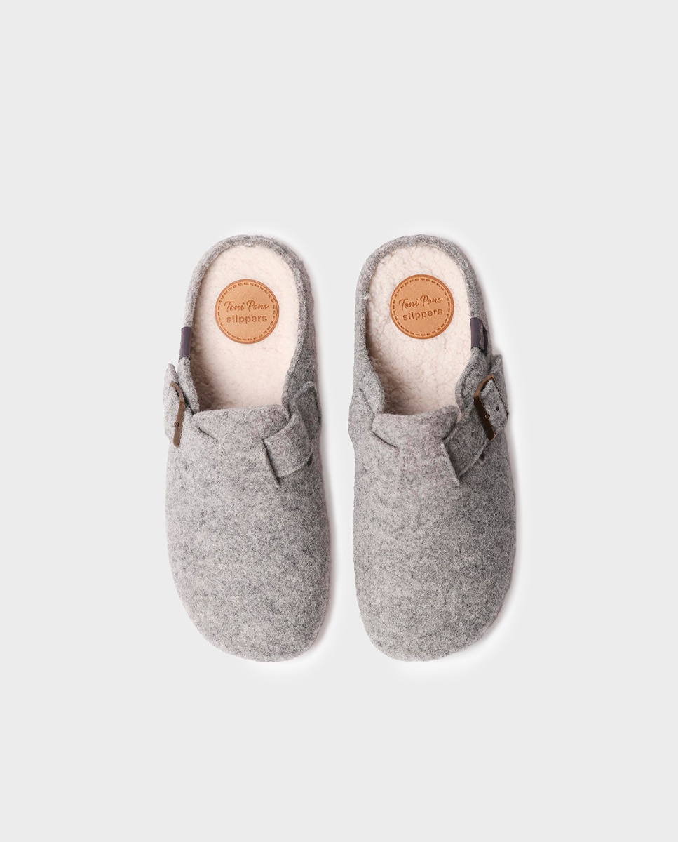 Imagen 3 de Zapatillas de casa de hombre tipo zueco - Toni Pons - Gris Gris