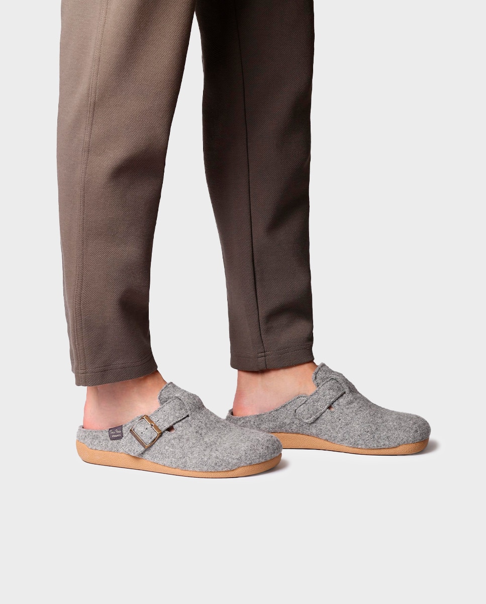 Imagen 2 de Zapatillas de casa de hombre tipo zueco - Toni Pons - Gris Gris