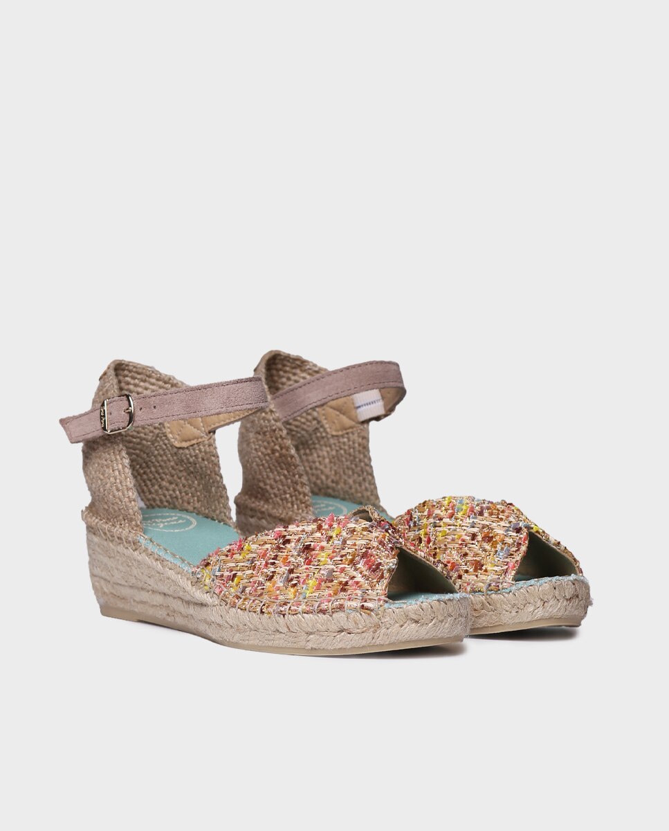 Alpargatas de cuña de mujer de tejido - Toni Pons - Multicolor Multicolor-4