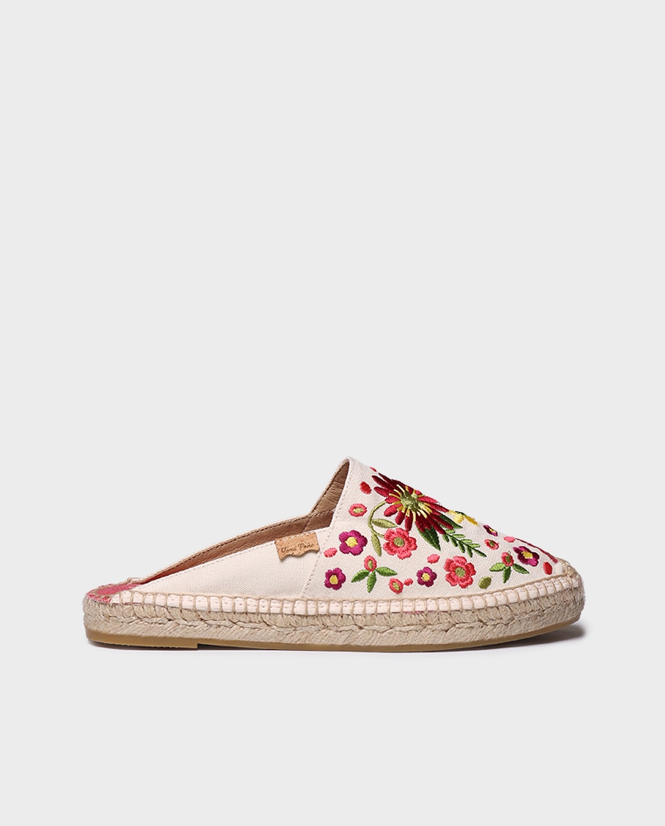 Toni Pons - Alpargatas planas de mujer estampadas tipo mule.