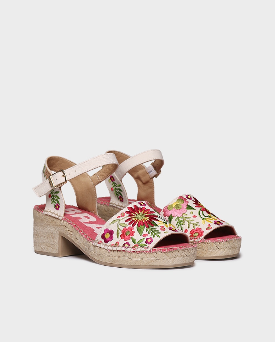 Alpargatas de tacón de mujer estampadas con hebilla - Toni Pons - Multicolor Multicolor-4