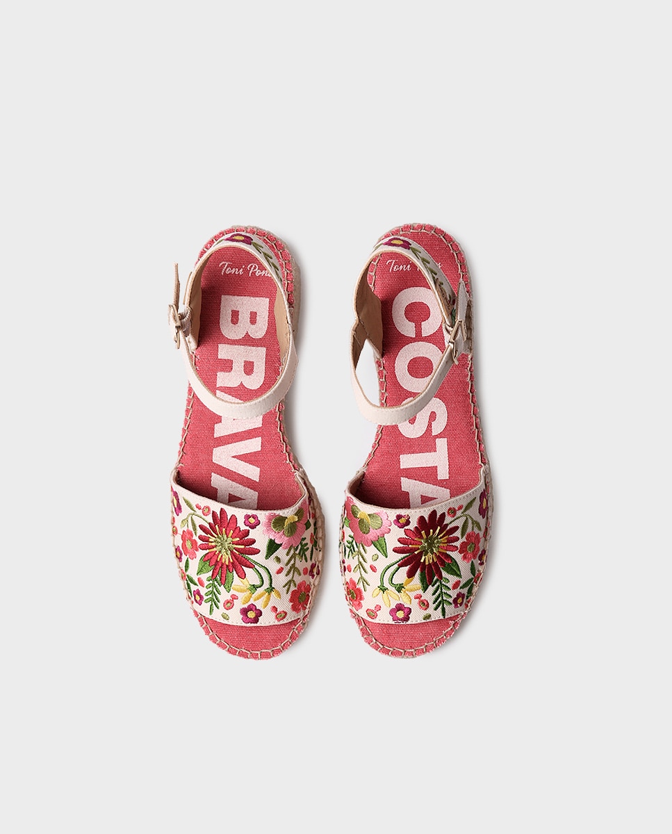 Alpargatas de tacón de mujer estampadas con hebilla - Toni Pons - Multicolor Multicolor-3