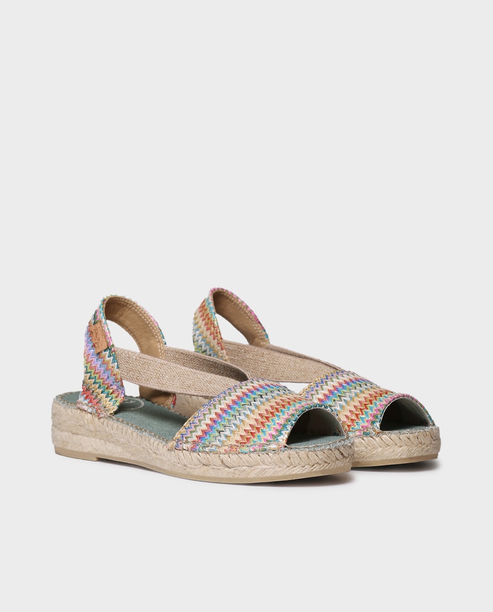 Alpargatas planas de mujer de rafia - Toni Pons - Multicolor Multicolor-4
