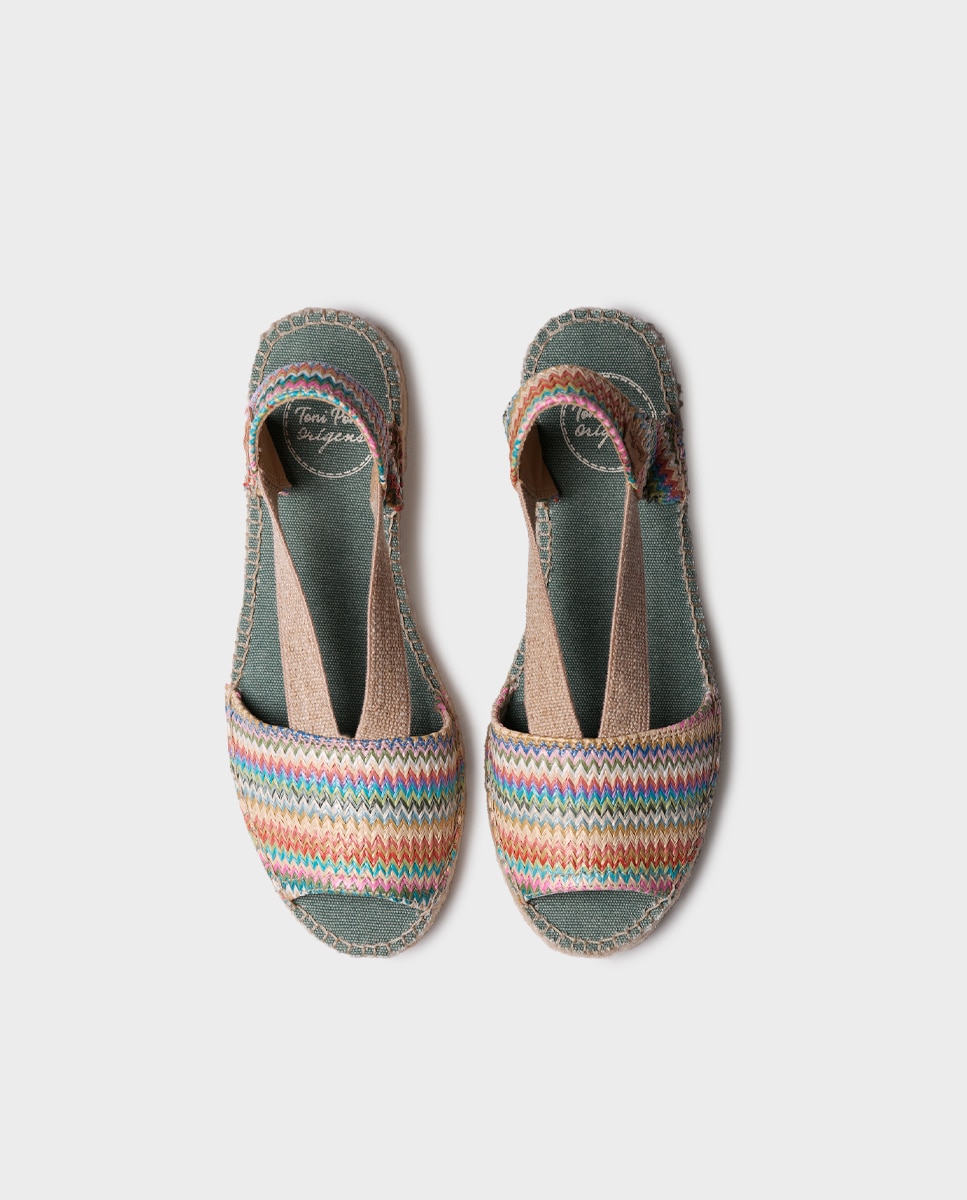 Alpargatas planas de mujer de rafia - Toni Pons - Multicolor Multicolor-3