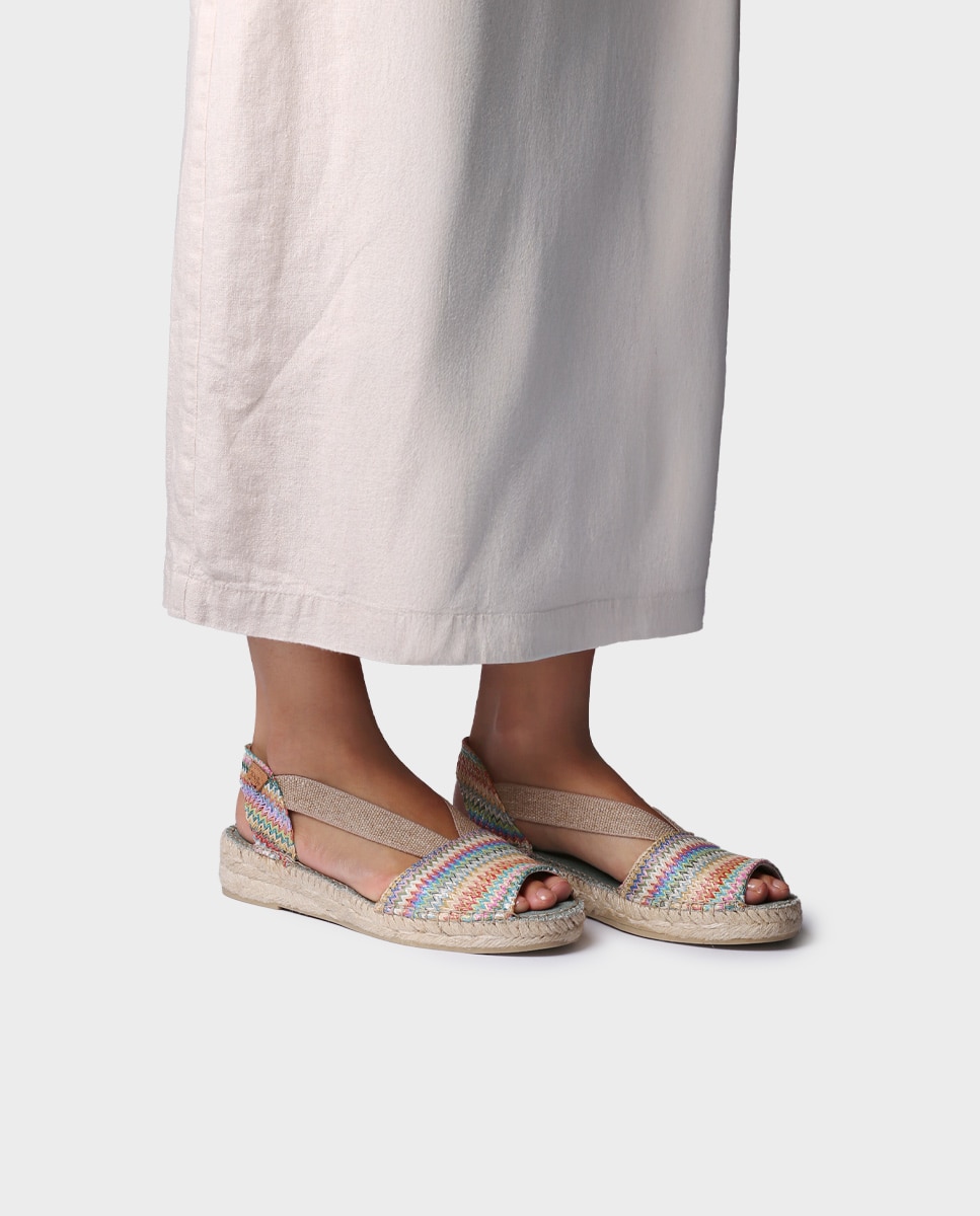 Alpargatas planas de mujer de rafia - Toni Pons - Multicolor Multicolor-2