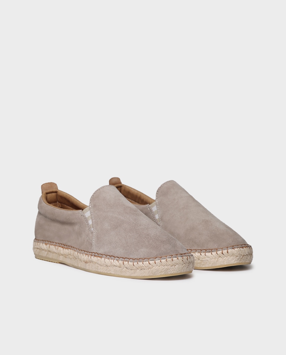 Alpargatas de hombre de serraje con elásticos - Toni Pons - Gris Gris-4