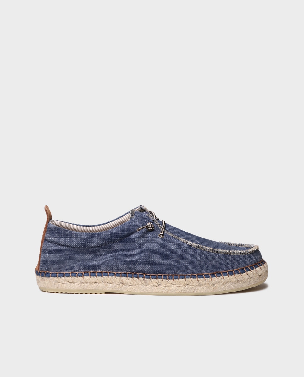 Alpargatas de hombre de tejido con cordones - Toni Pons - Azul marino Azul marino-1