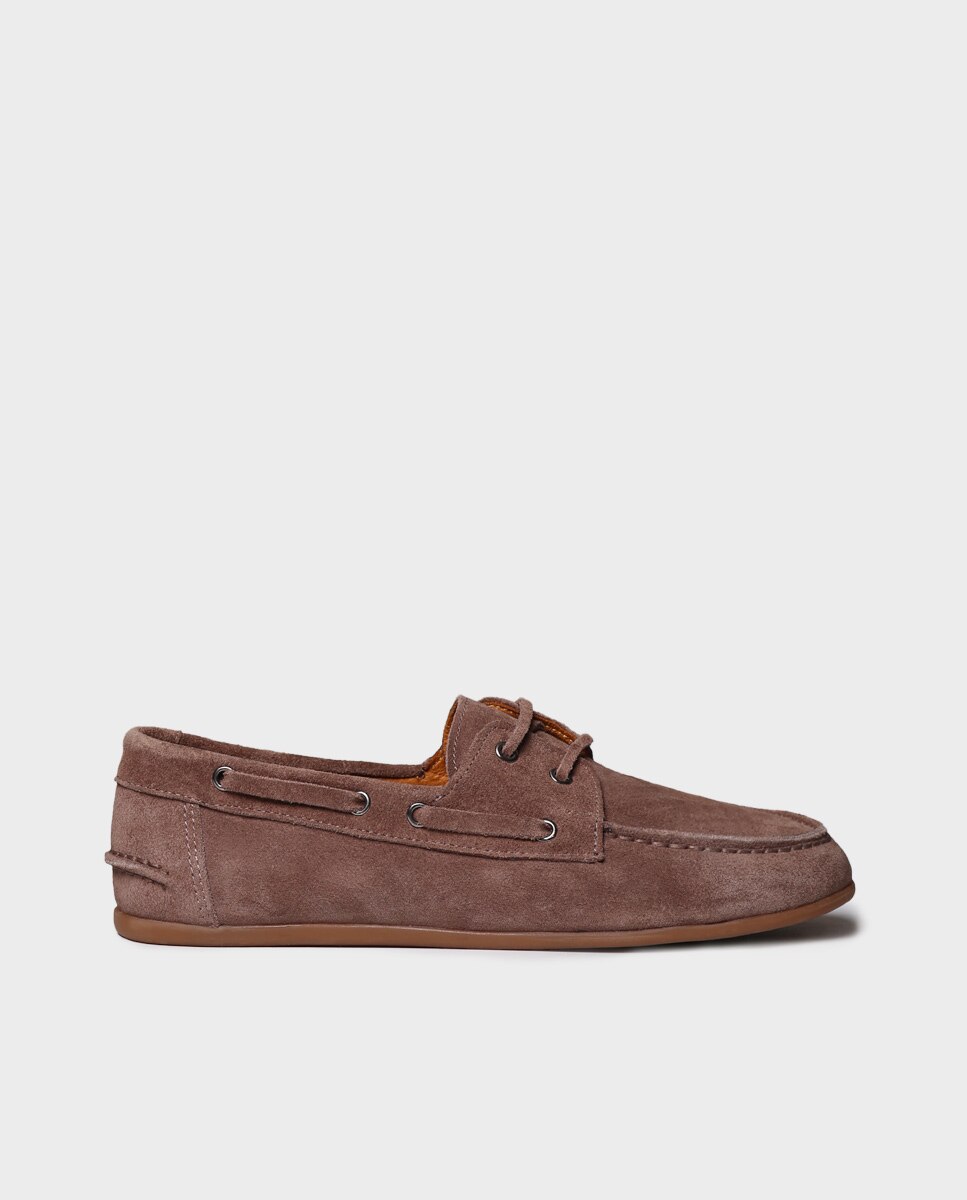 Toni Pons - Mocasines planos de mujer de serraje con cordones.