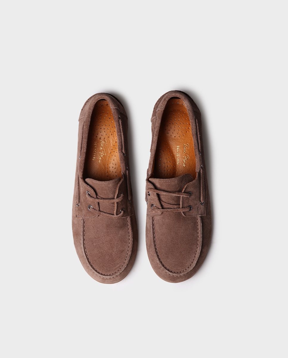 Mocasines planos de mujer de serraje con cordones - Toni Pons - Topo Topo-3