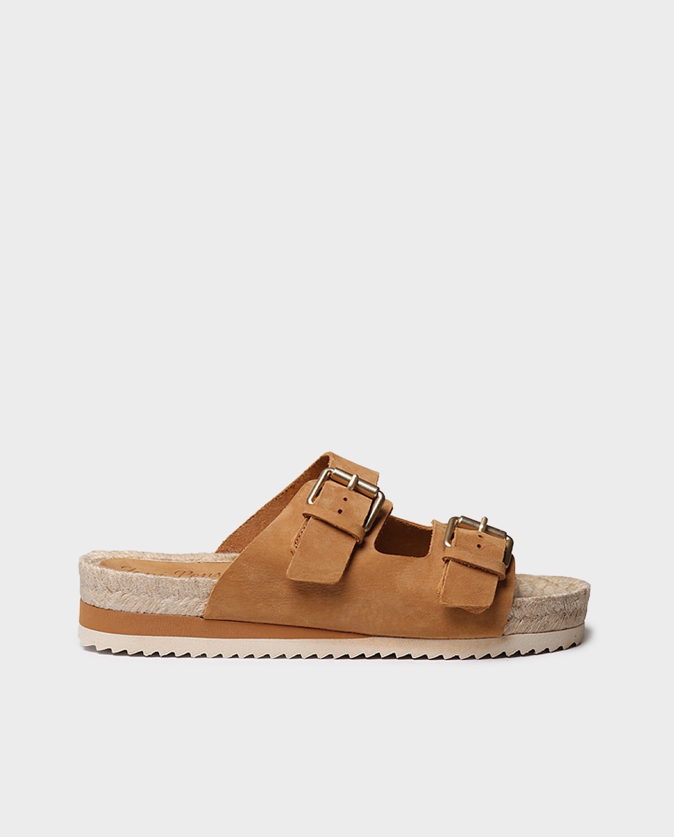 Sandalias planas de mujer de piel - Toni Pons - Marrón Marrón-1