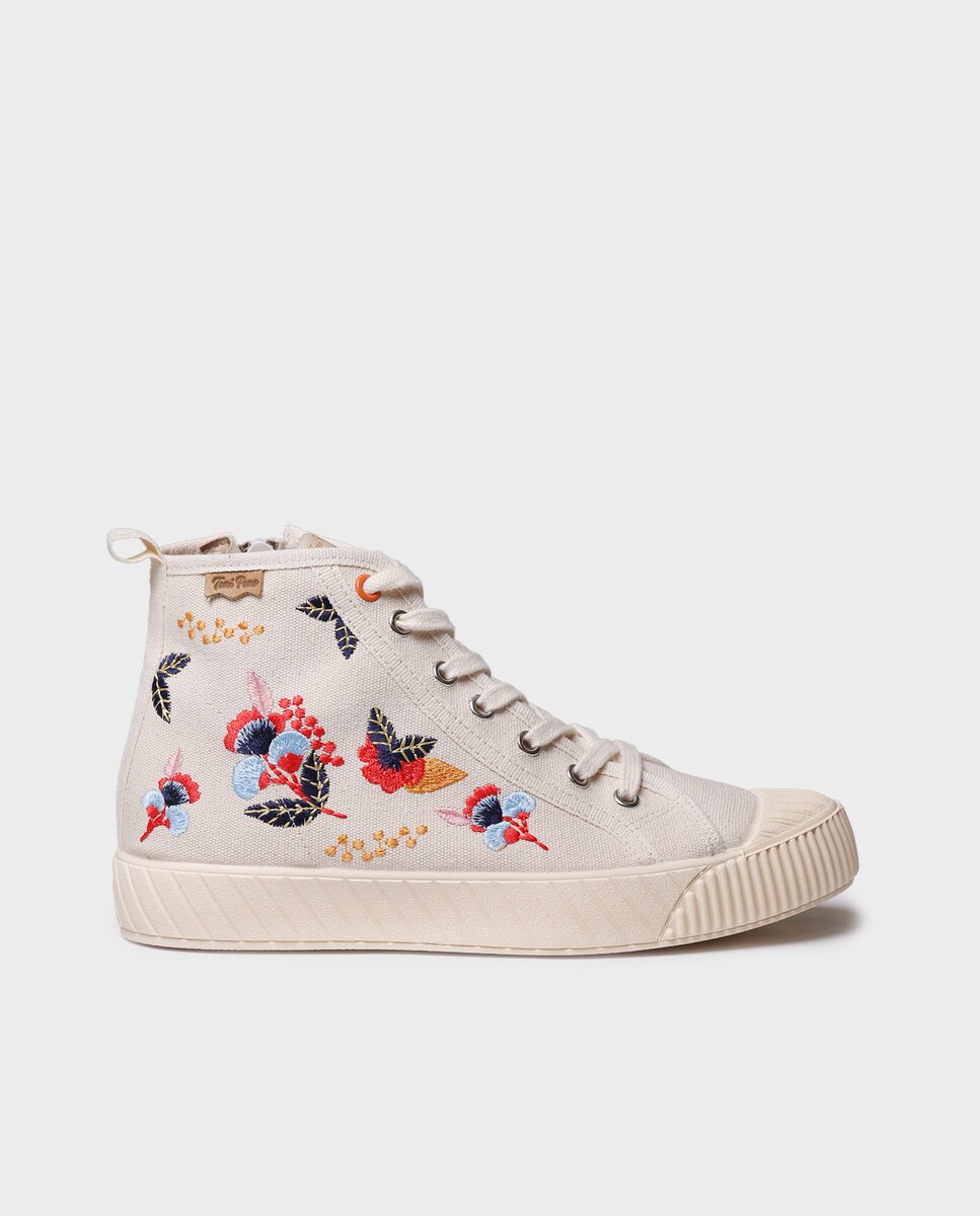 Toni Pons - Zapatillas de mujer de algodón con cordones.
