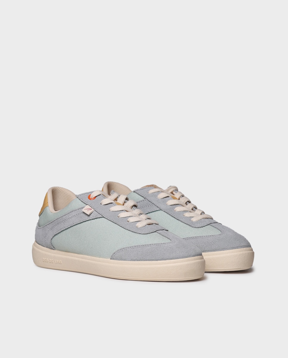 Zapatillas de mujer de algodón con cordones - Toni Pons - Azul Azul-4