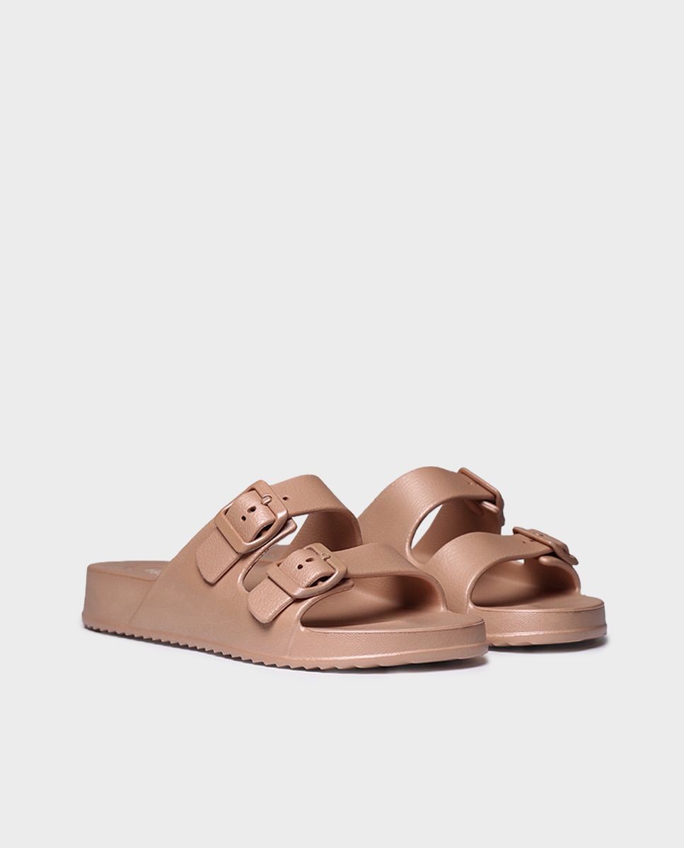 Imagen 4 de Chanclas de mujer de goma con hebillas - Toni Pons - Bronce metalizado Bronce metalizado