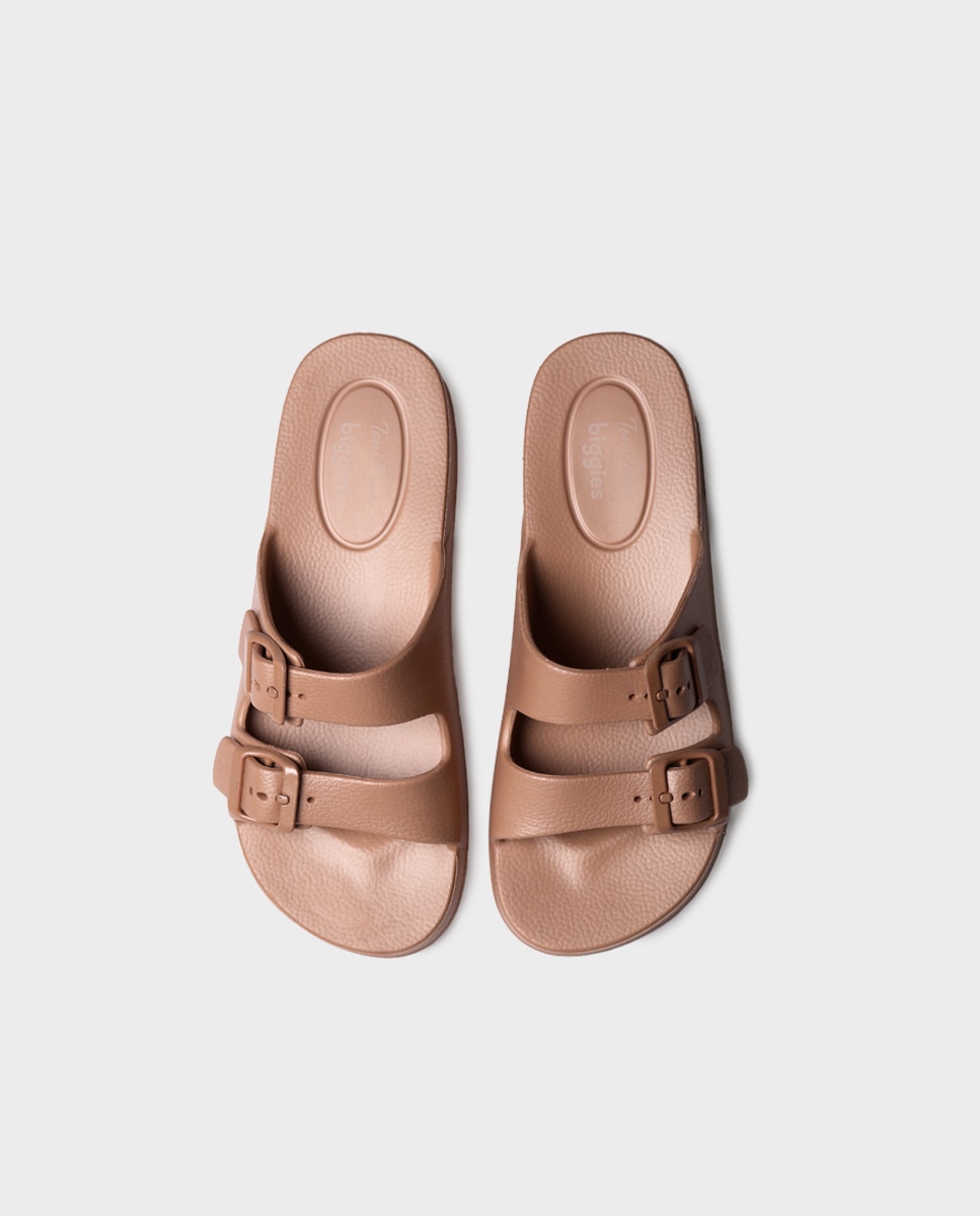 Imagen 3 de Chanclas de mujer de goma con hebillas - Toni Pons - Bronce metalizado Bronce metalizado