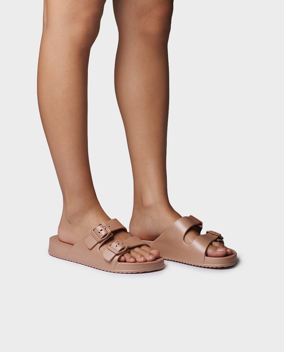 Imagen 2 de Chanclas de mujer de goma con hebillas - Toni Pons - Bronce metalizado Bronce metalizado