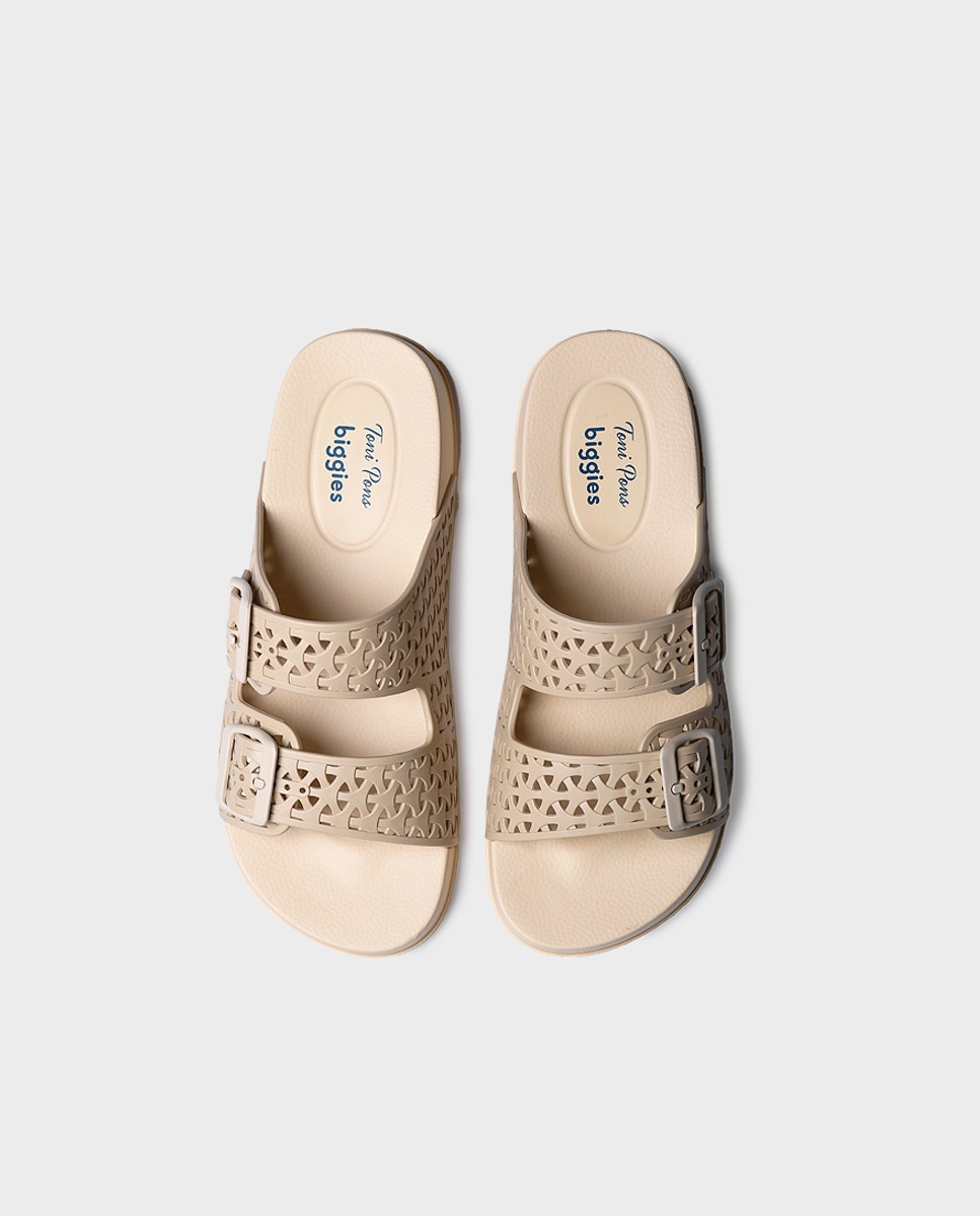 Chanclas de mujer de goma con hebillas - Toni Pons - Crudo Crudo-3