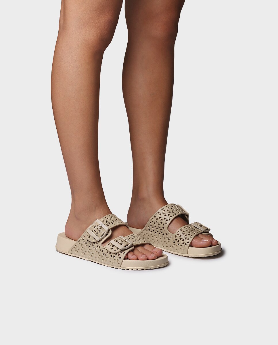 Chanclas de mujer de goma con hebillas - Toni Pons - Crudo Crudo-2