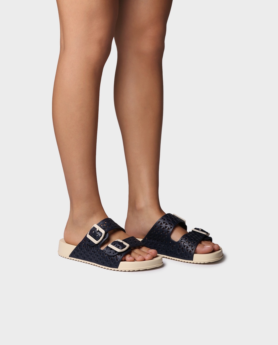 Chanclas de mujer de goma con hebillas - Toni Pons - Azul marino Azul marino-2