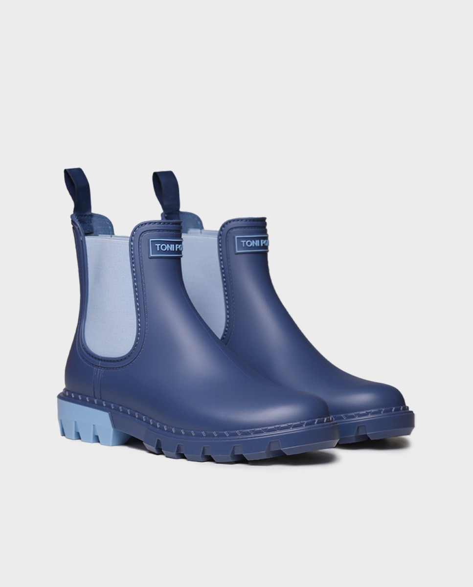 Botines de agua de mujer de goma con elásticos - Toni Pons - Azul Azul-4