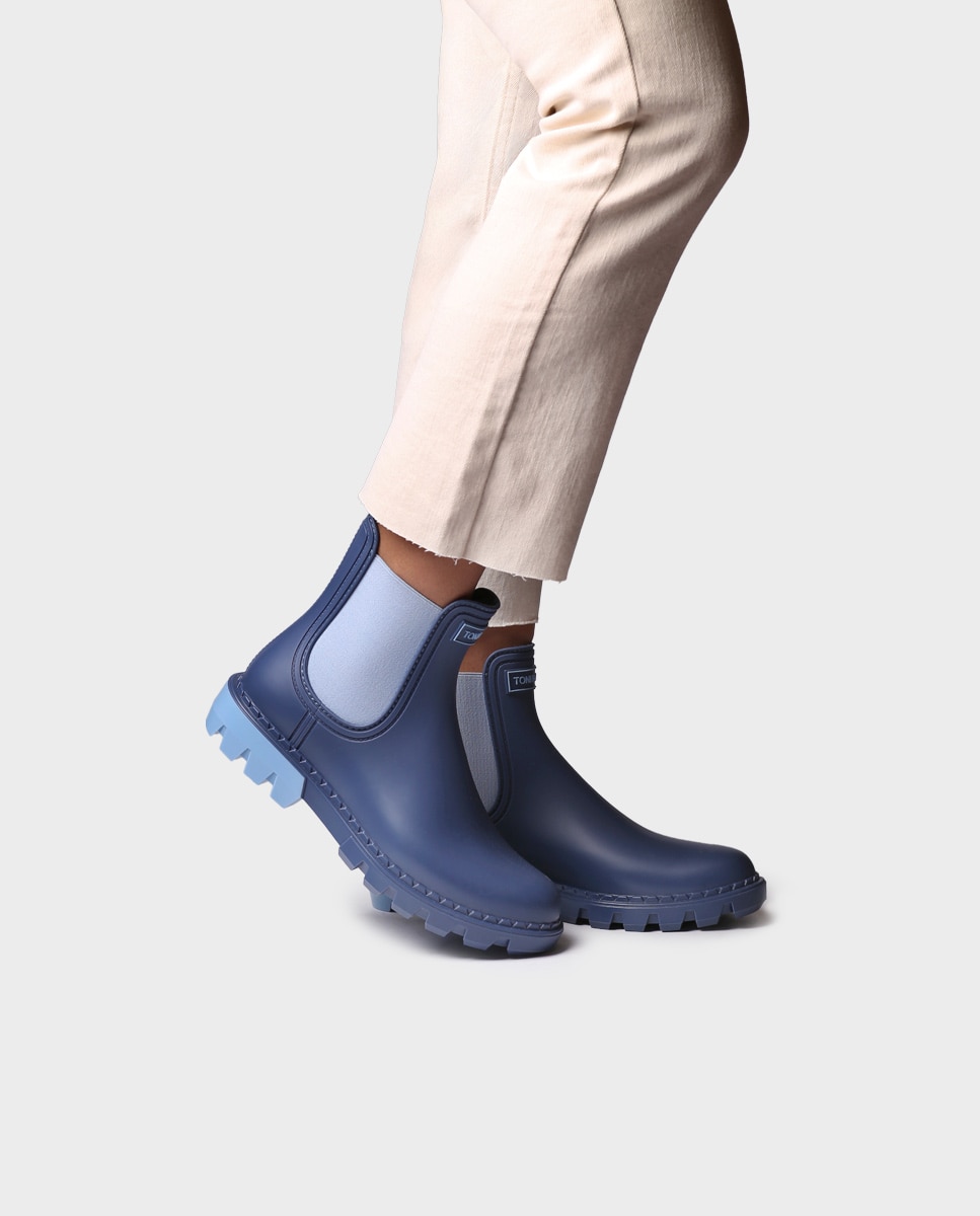 Botines de agua de mujer de goma con elásticos - Toni Pons - Azul Azul-2