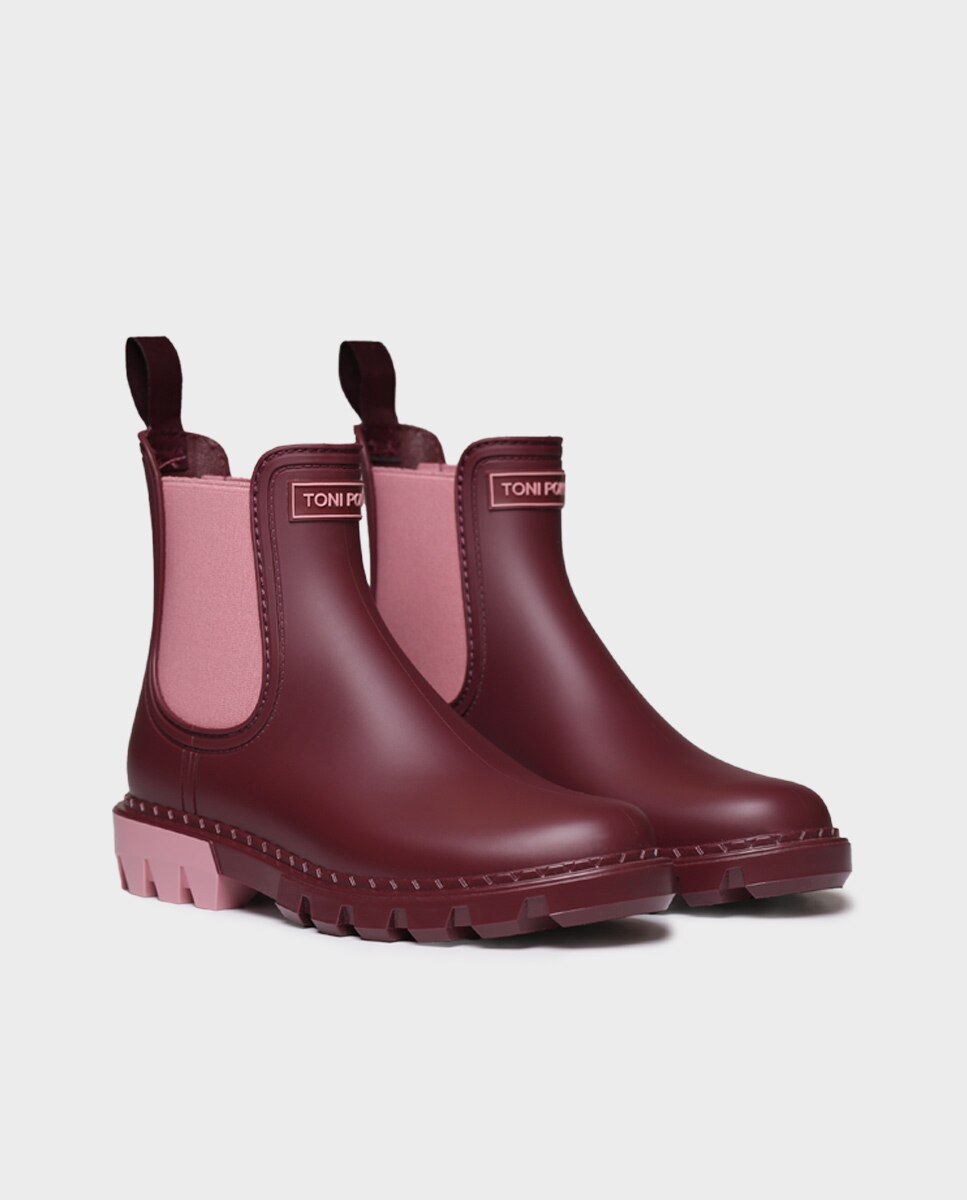 Botines de agua de mujer de goma con elásticos - Toni Pons - Rojo Rojo-4