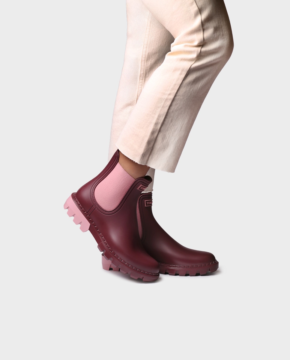Botines de agua de mujer de goma con elásticos - Toni Pons - Rojo Rojo-2