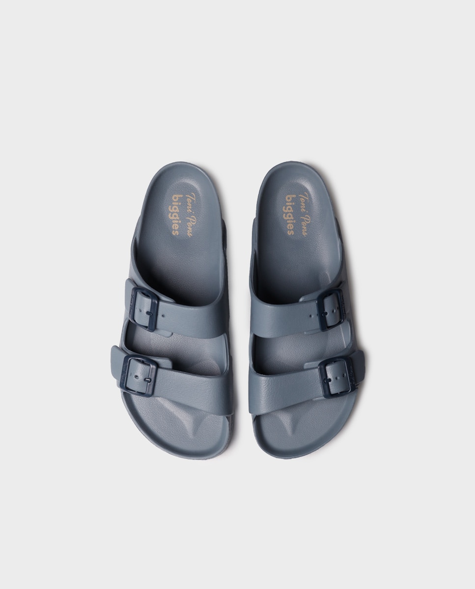 Chanclas de hombre de goma con hebillas - Toni Pons - Azul Azul-3