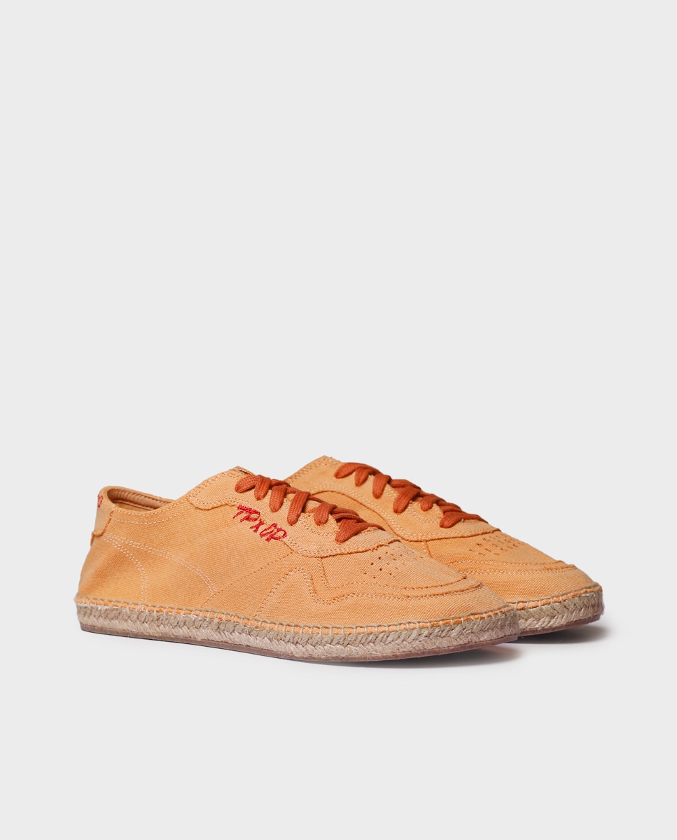 Alpargata barefoot unisex con cordones - Toni Pons - Naranja Naranja-4