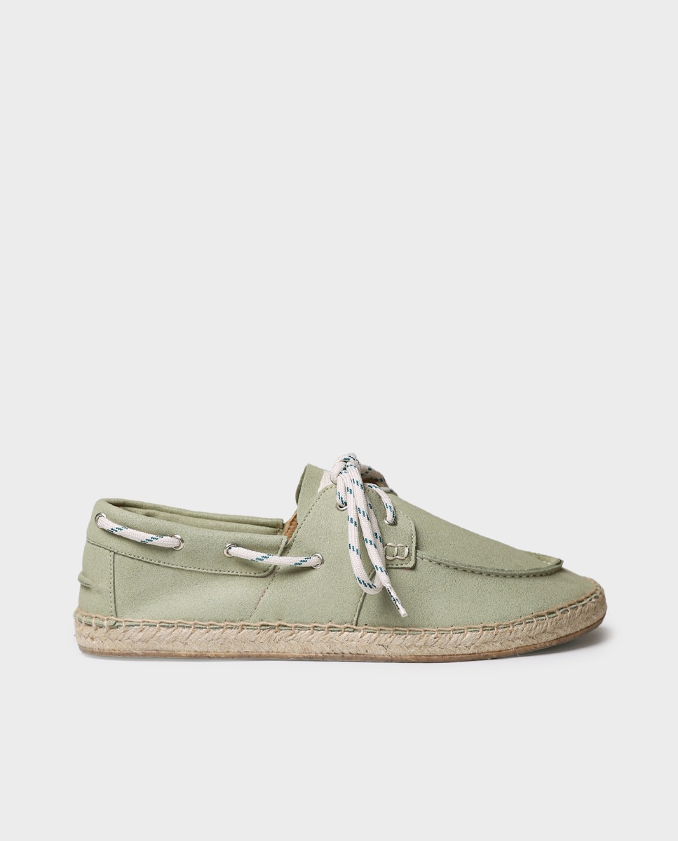 Imagen 0 de Alpargata barefoot unisex con cordones Verde menta