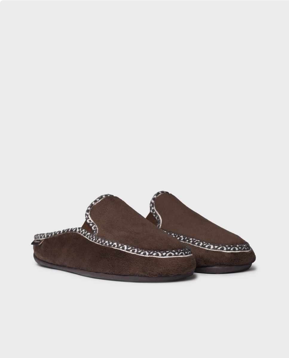 Zapatillas de casa de hombre tipo zueco - Toni Pons - Marrón Marrón-4