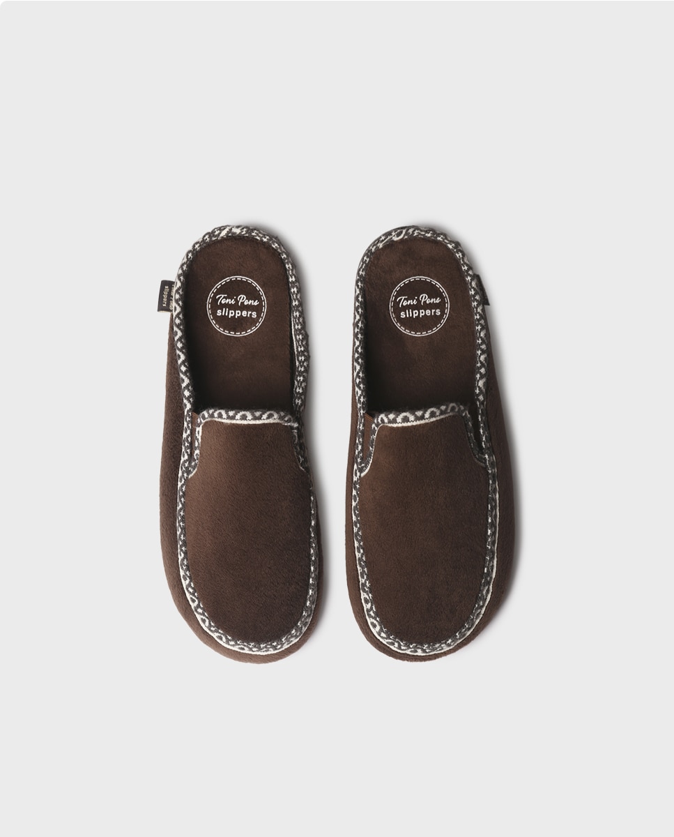 Zapatillas de casa de hombre tipo zueco - Toni Pons - Marrón Marrón-3