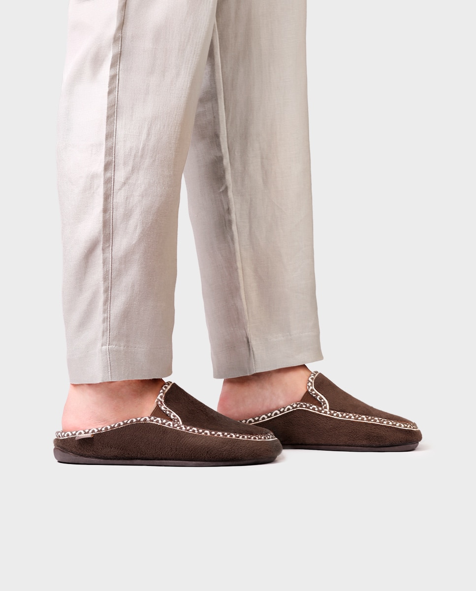 Zapatillas de casa de hombre tipo zueco - Toni Pons - Marrón Marrón-2