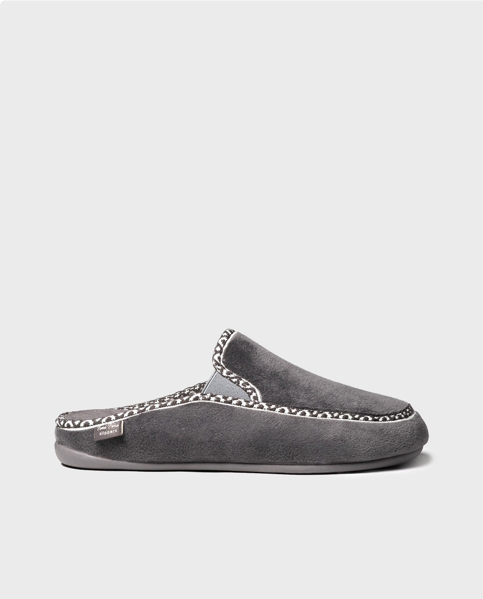 Imagen 0 de Zapatillas de casa de hombre tipo zueco Gris
