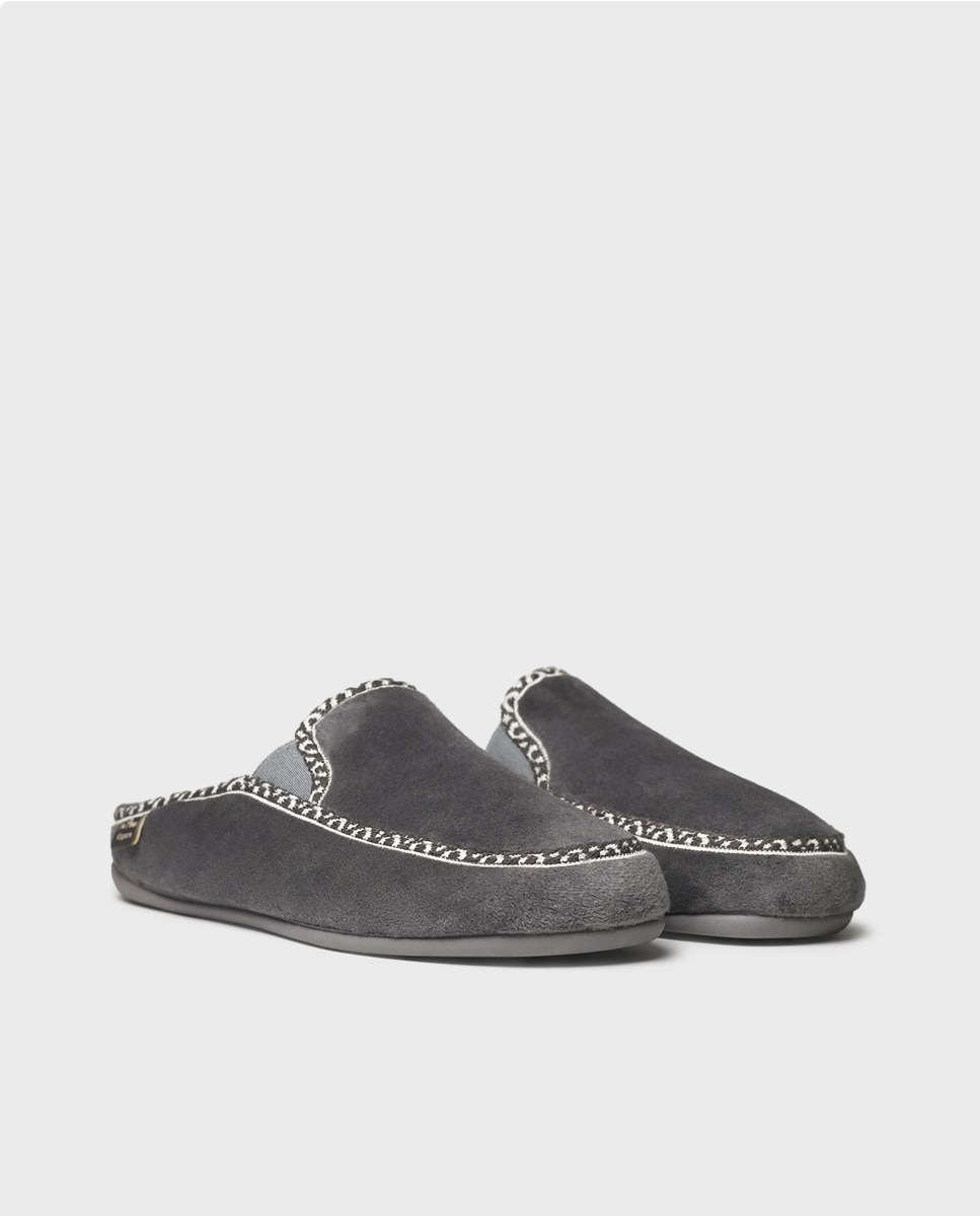 Zapatillas de casa de hombre tipo zueco - Toni Pons - Gris Gris-4