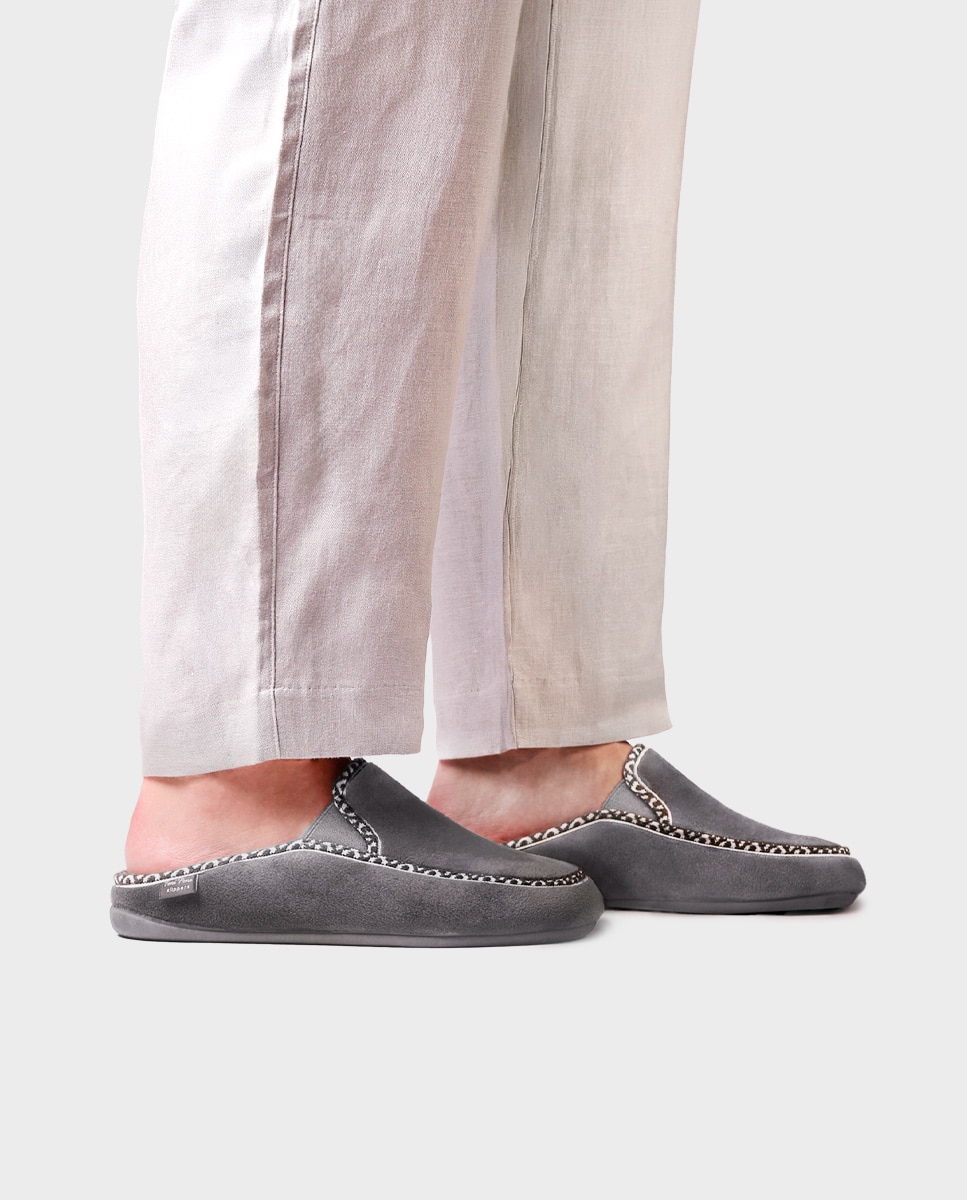 Zapatillas de casa de hombre tipo zueco - Toni Pons - Gris Gris-2