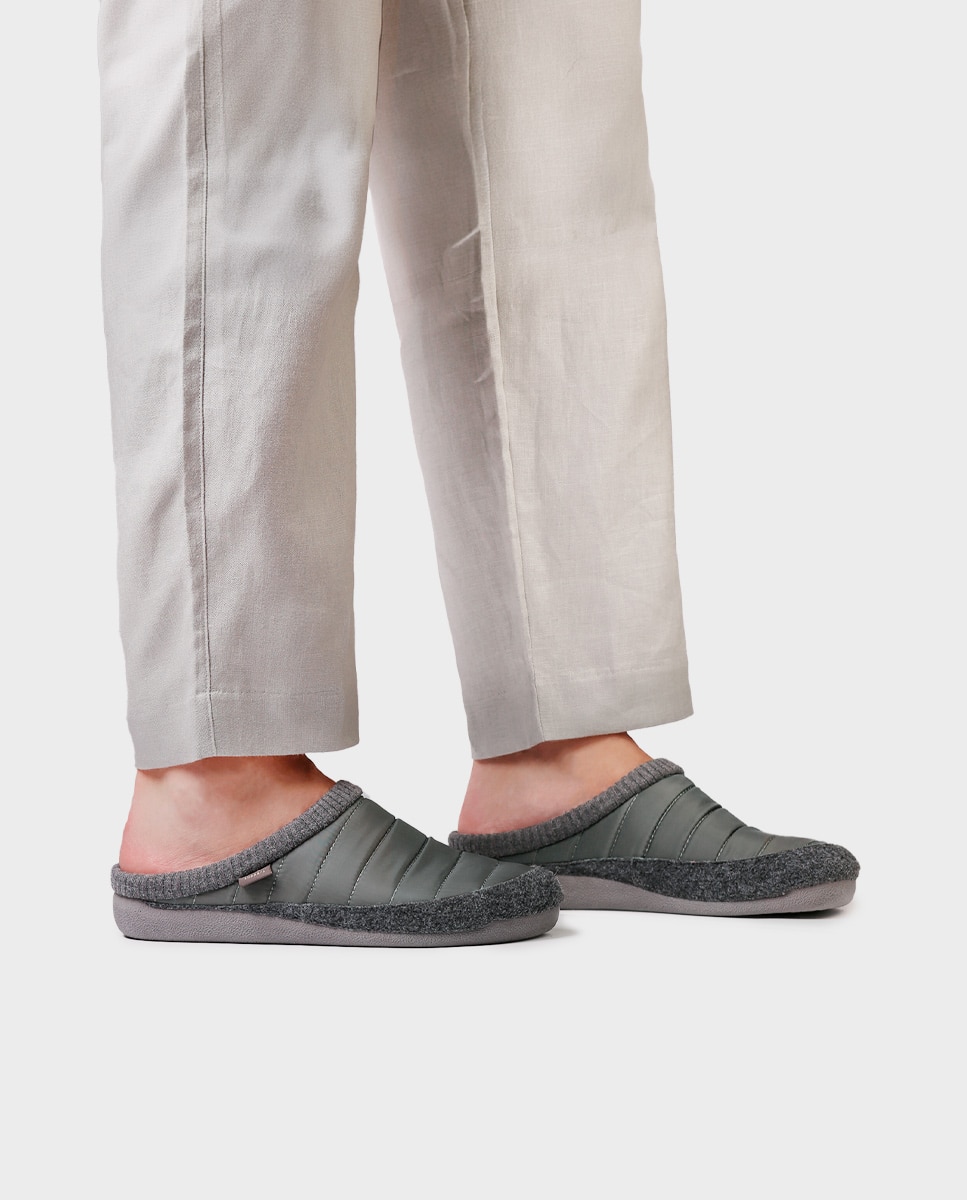 Zapatillas de casa de hombre de fieltro - Toni Pons - Verde Verde-2