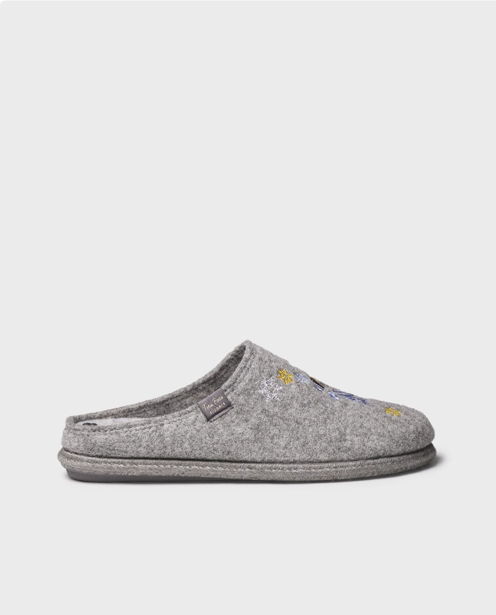 Zapatillas de casa de hombre de fieltro de snoopy - Toni Pons - Gris Piedra Gris Piedra-1