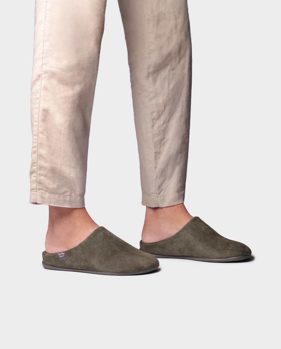 Imagen 2 de Zapatillas de casa de hombre tipo zueco - Toni Pons - Kaki Kaki