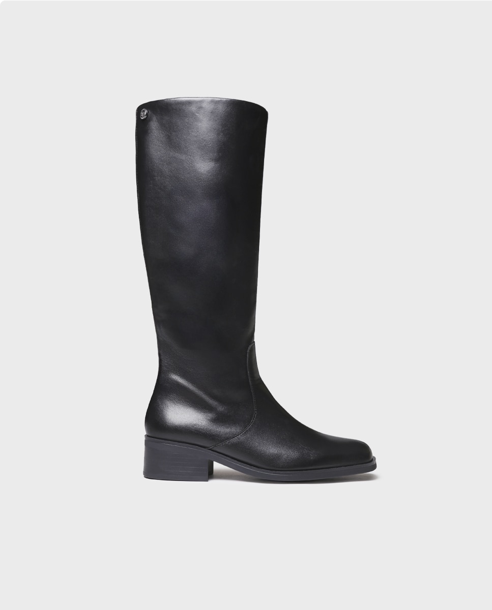 Botas altas de mujer de piel con cremallera - Toni Pons - Negro Negro-1