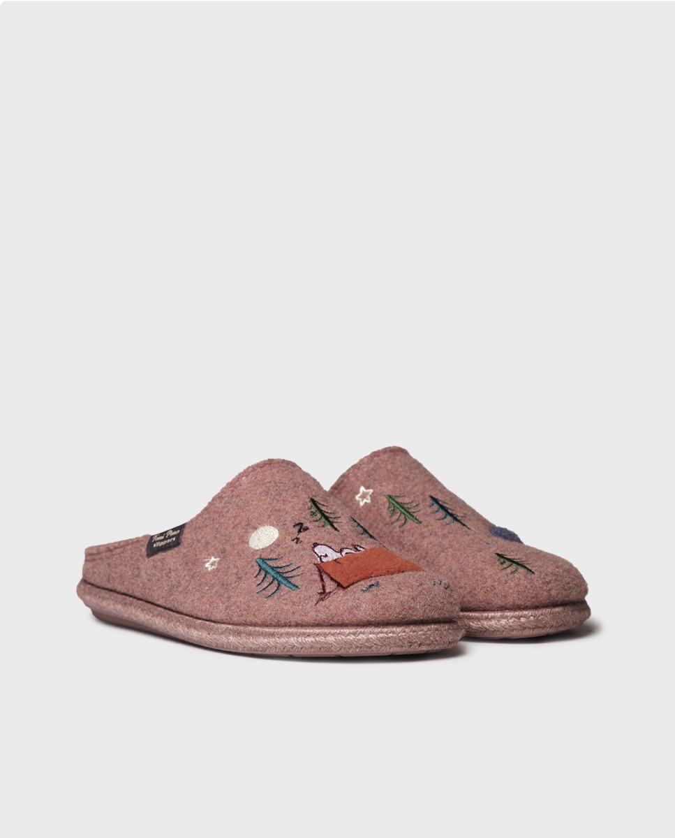 Zapatillas de casa de mujer de fieltro de snoopy - Toni Pons - Rosa Rosa-4