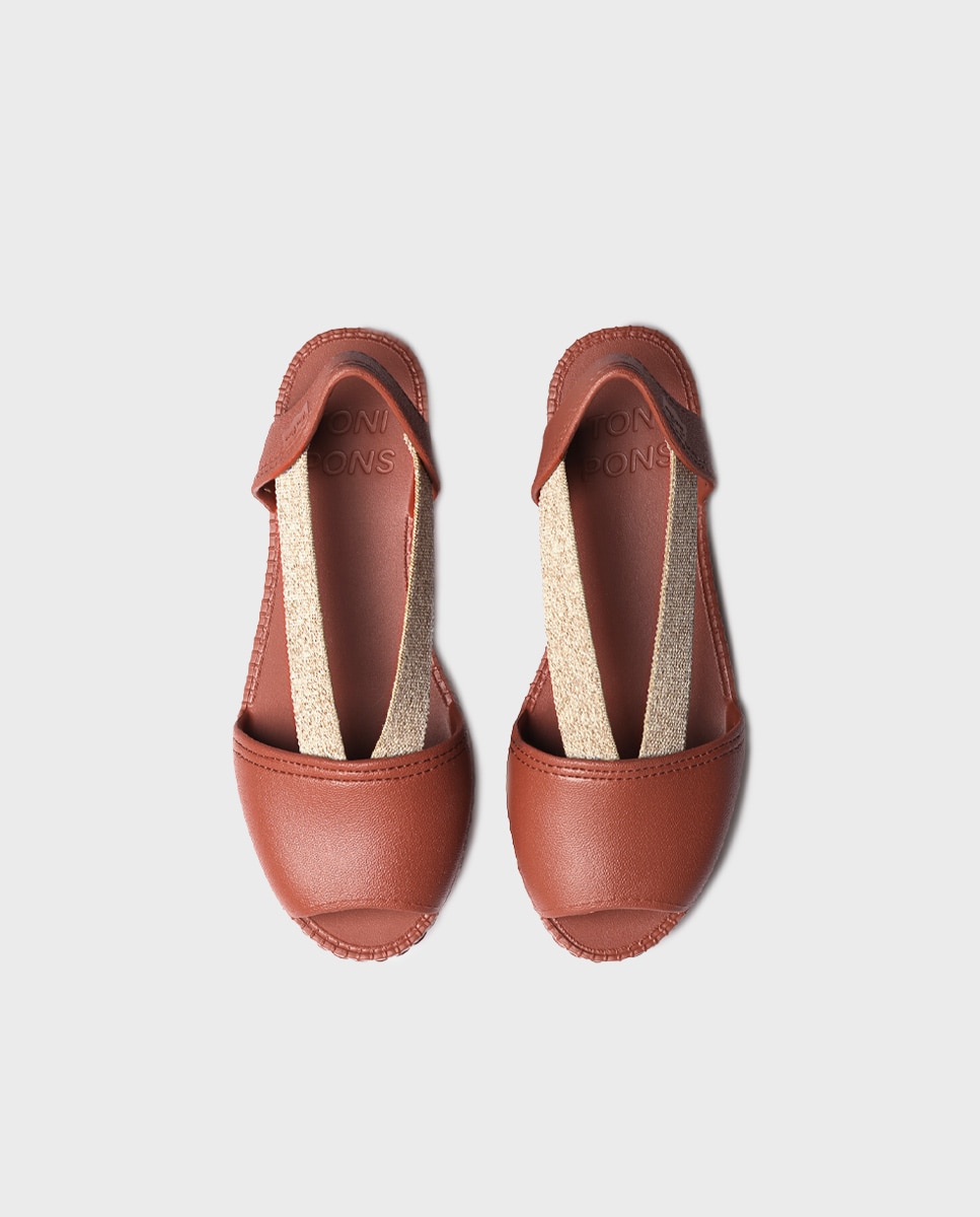 Sandalia plana para mujer en eva con elásticos - Toni Pons - Naranja Naranja-3