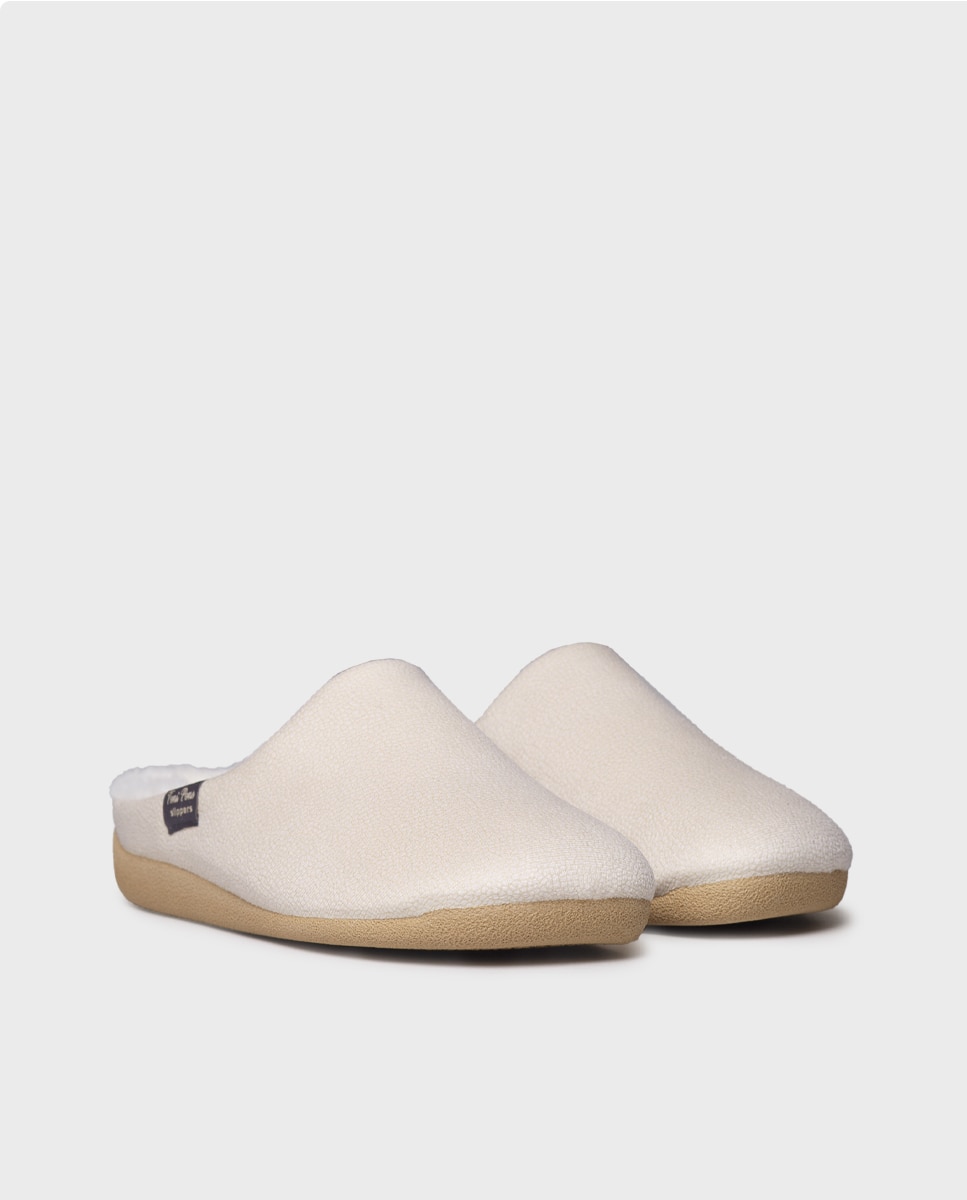 Zapatillas de casa cerradas de mujer tipo zueco - Toni Pons - Crudo Crudo-4
