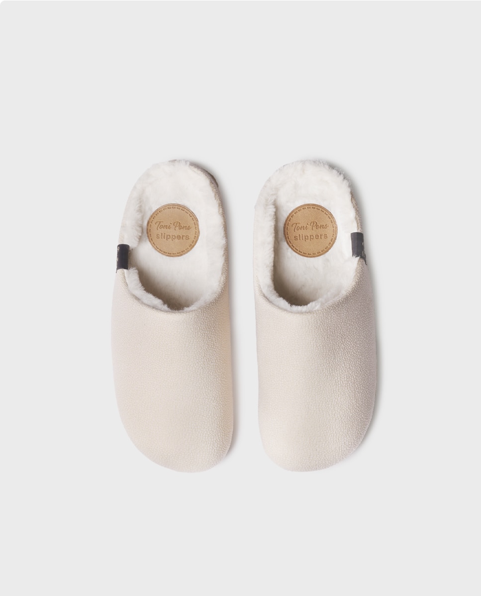 Zapatillas de casa cerradas de mujer tipo zueco - Toni Pons - Crudo Crudo-3