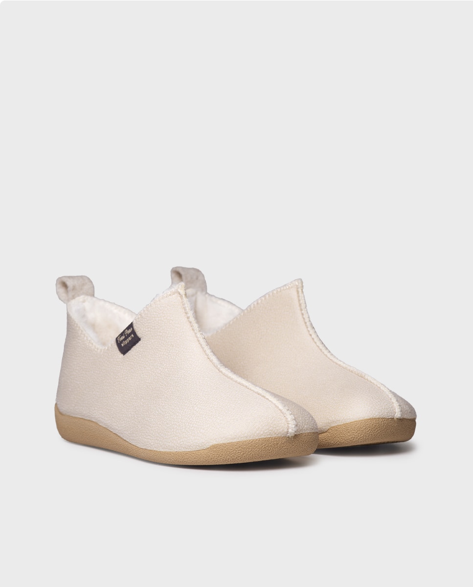 Zapatillas de casa cerradas de mujer tipo botín - Toni Pons - Crudo Crudo-4