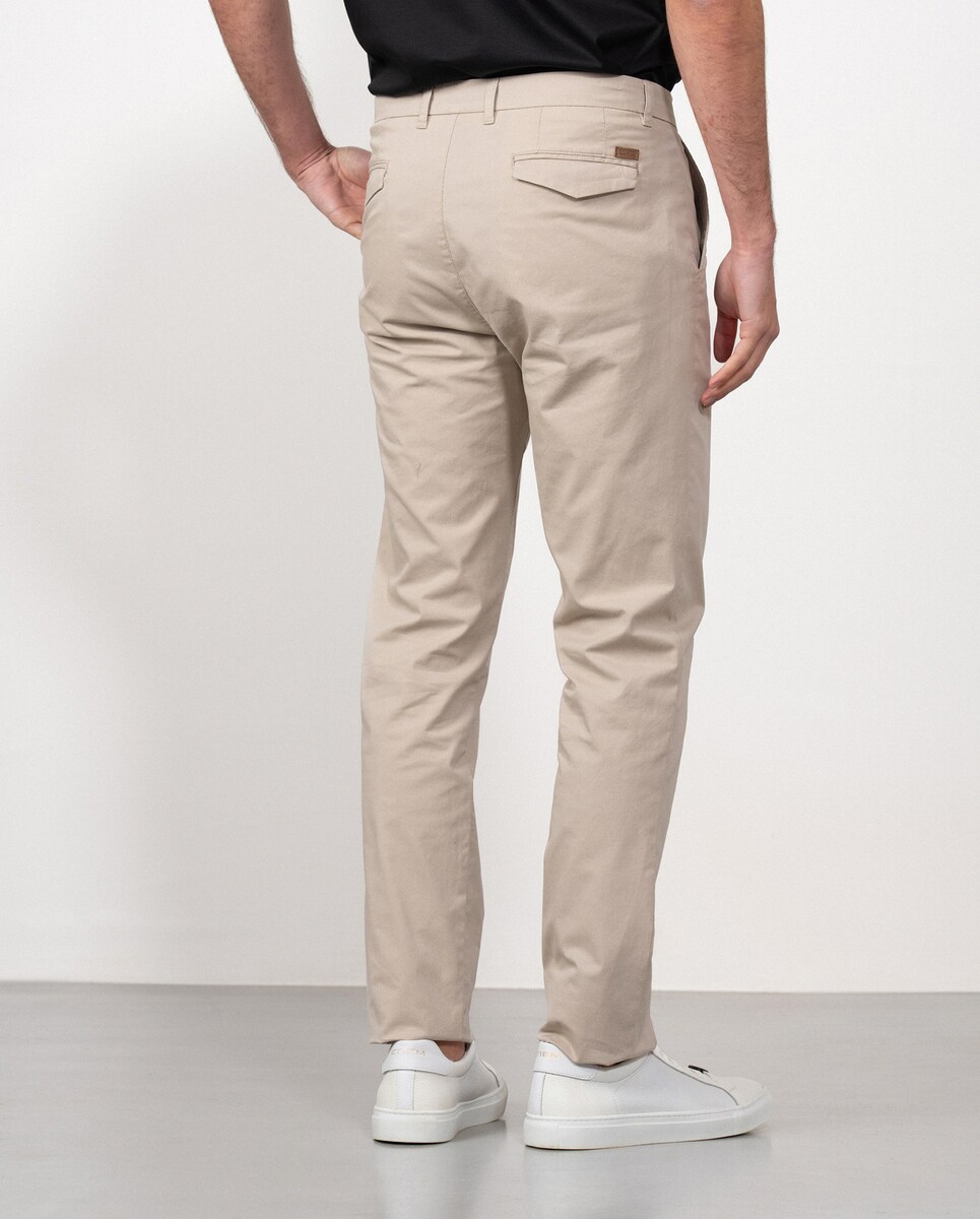 Pantalón chino de hombre slim fit beige 38 Beige