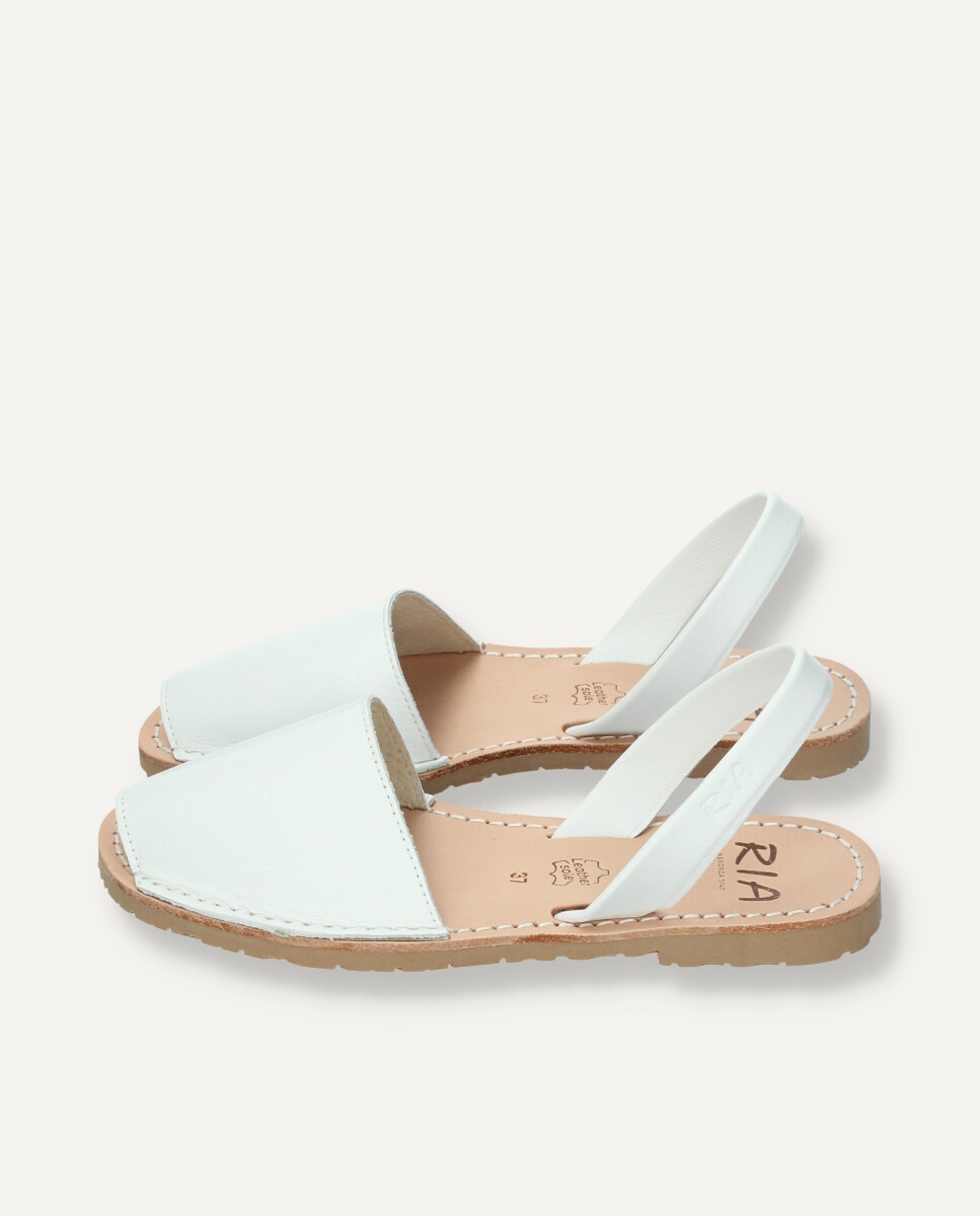 Menorquinas unisex en piel vacuna - Ria Menorca - Blanco Blanco-3
